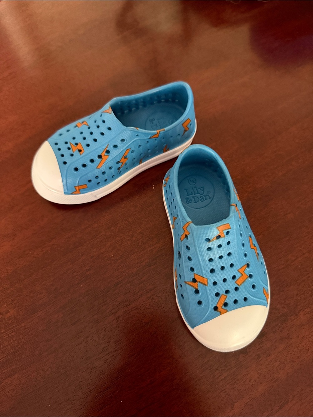 Kids' Blue Lightning Slip-On Water Shoes